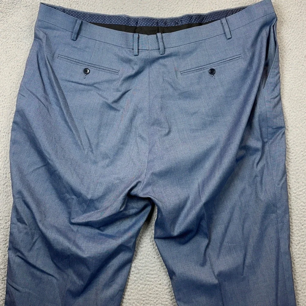 Shaquille ONeal Suit Pants Mens 54R 46X26 XLG Blue Two Button Blazer Trousers